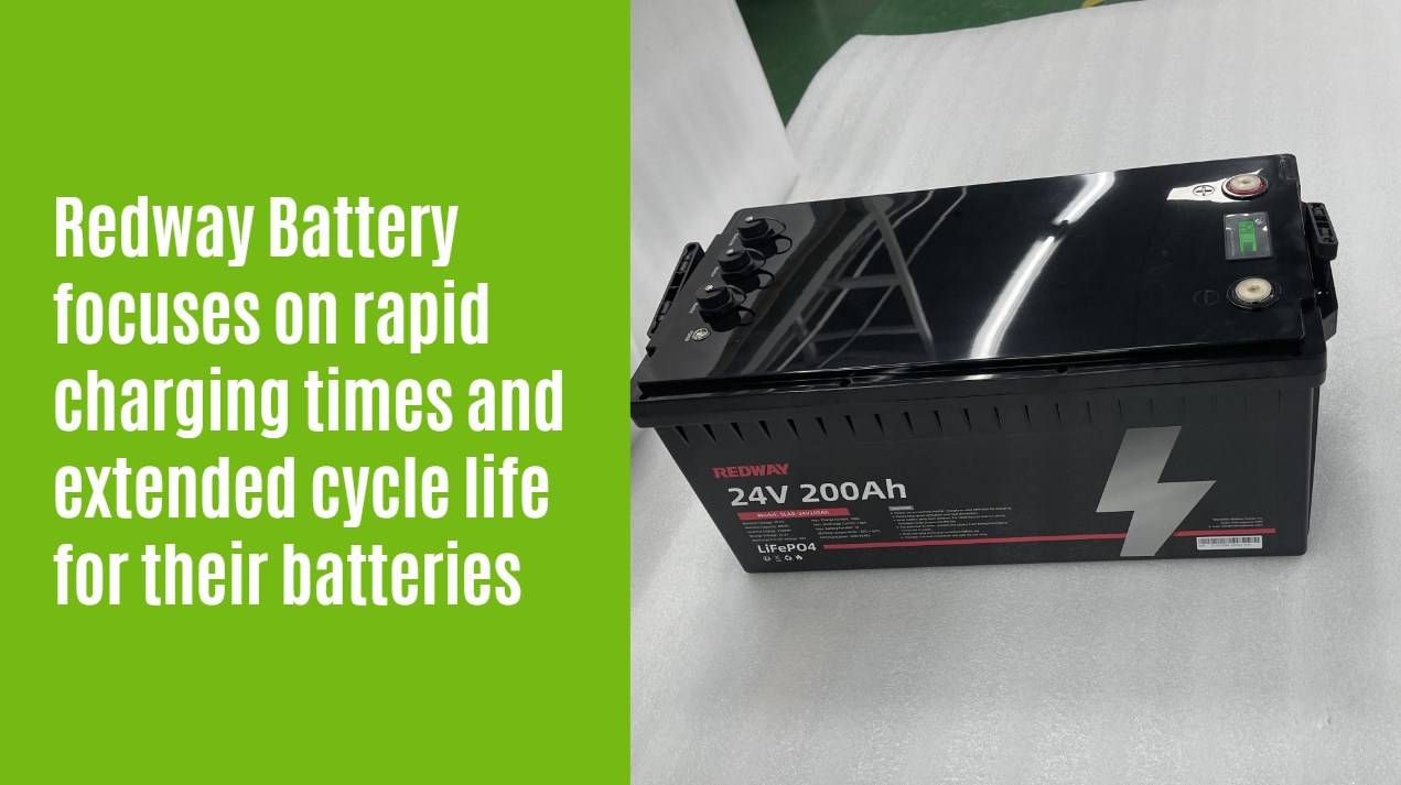 Redway Battery focuses on rapid charging times and extended cycle life for their batteries. 24v 200ah lifepo4 battery rv and marine boat