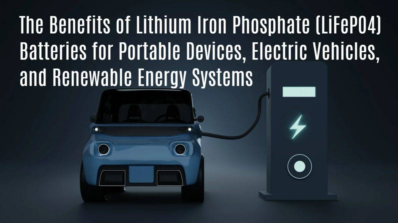 The Benefits of Lithium Iron Phosphate (LiFePO4) Batteries for Portable Devices, Electric Vehicles, and Renewable Energy Systems