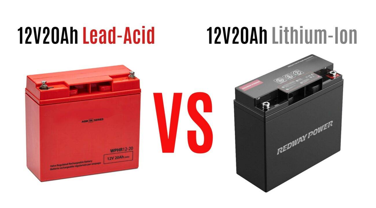 Size and Weight of 20Ah Batteries: Lead-Acid vs. Lithium-Ion