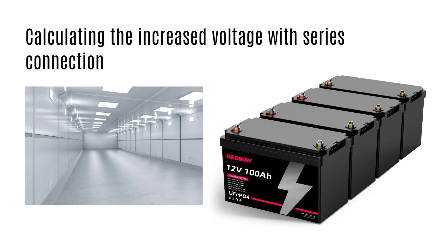 Calculating the increased voltage with series connection 12v 100ah rv lithium battery factory oem manufacturer marine boat