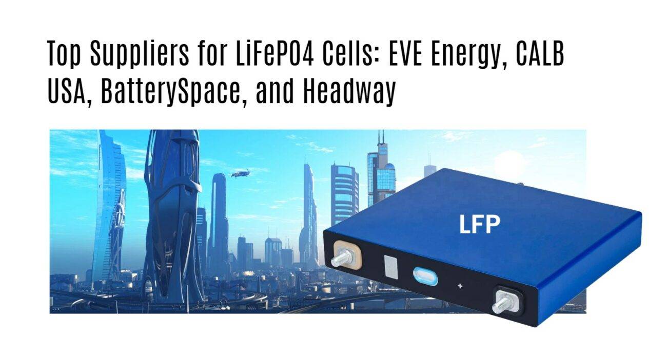 Top Suppliers for LiFePO4 Cells: EVE Energy, CALB USA, BatterySpace, and Headway. lfp battery cell