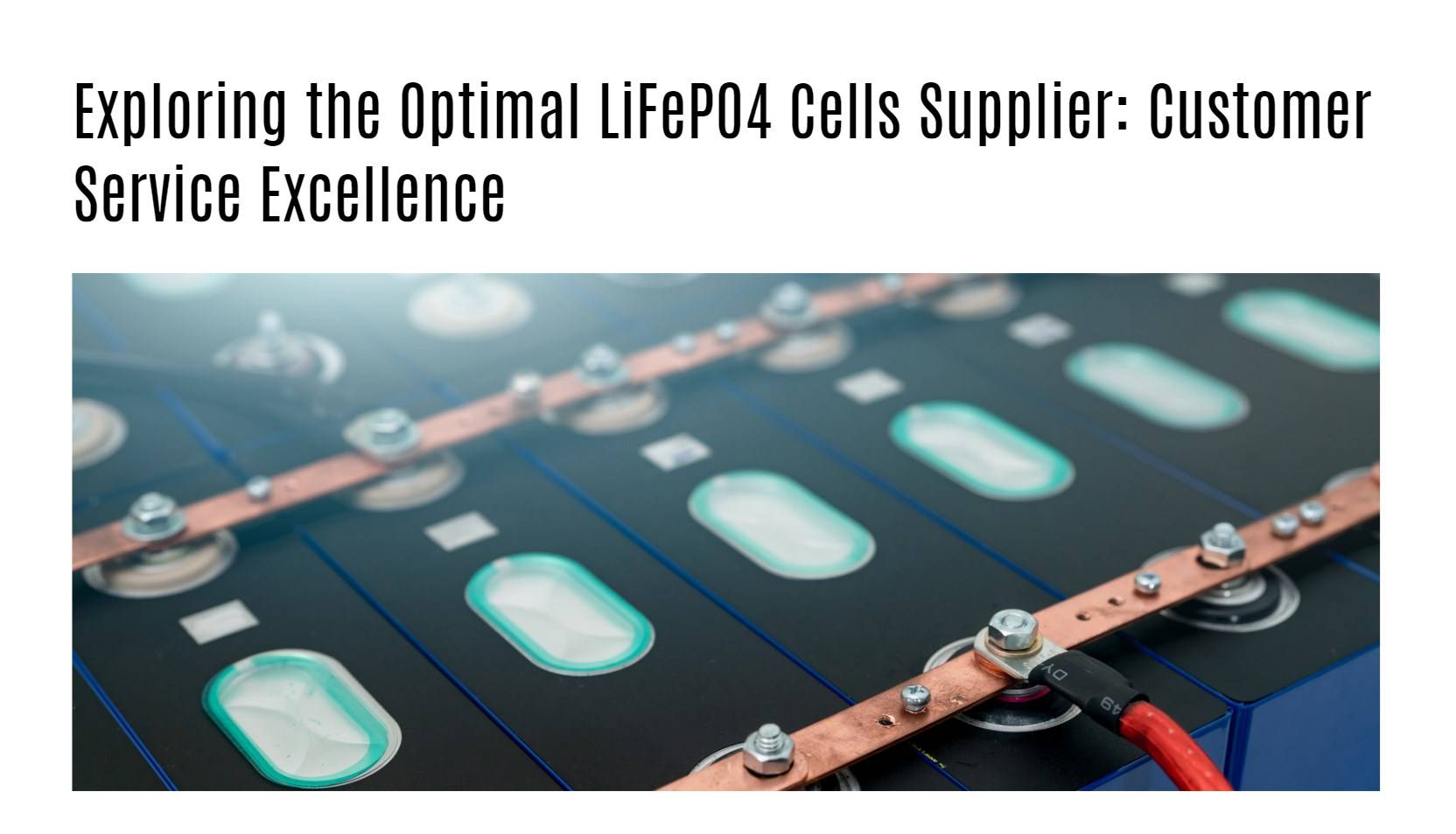 Exploring the Optimal LiFePO4 Cells Supplier: Customer Service Excellence