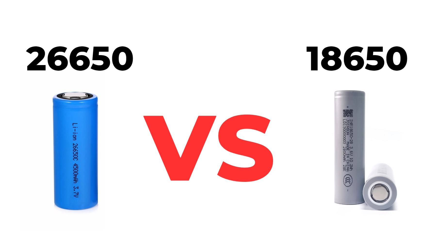 26650 vs 18650 Battery, What Is The Difference?