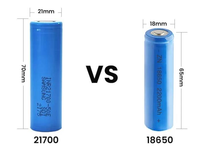 Choosing Between 21700 and 18650 Batteries