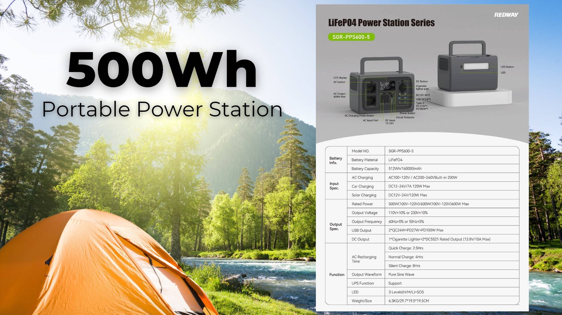 500 Watts of Power at Your Fingertips: The Versatile Power Station 500Wh