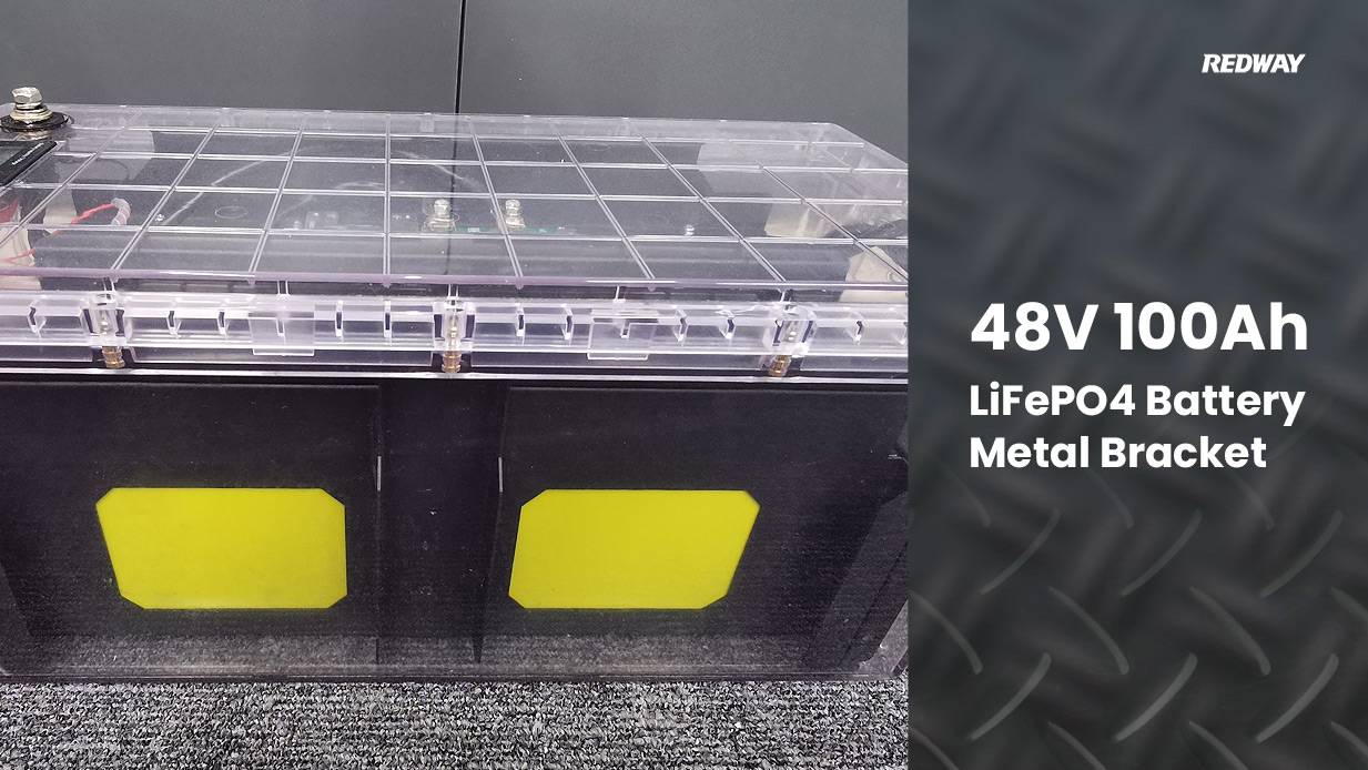 48V 100Ah LiFePO4 Battery uses metal bracket for secure fixation