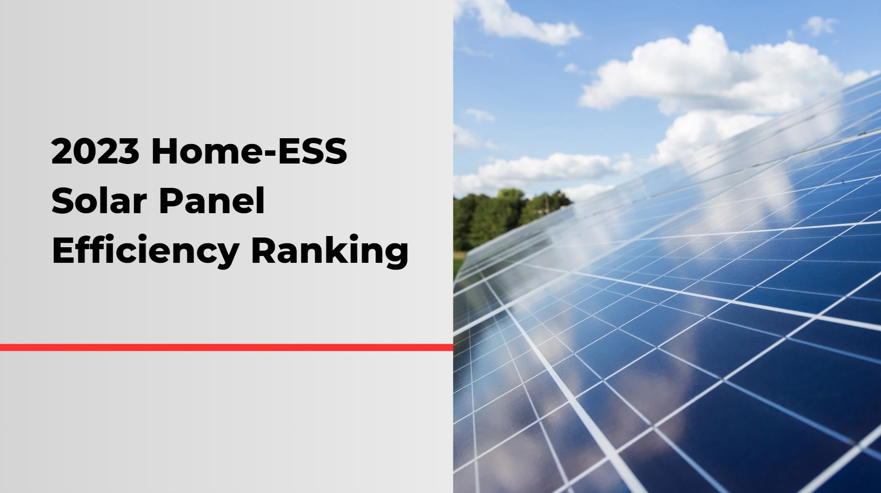 2023 Home-ESS Solar Panel Efficiency Ranking