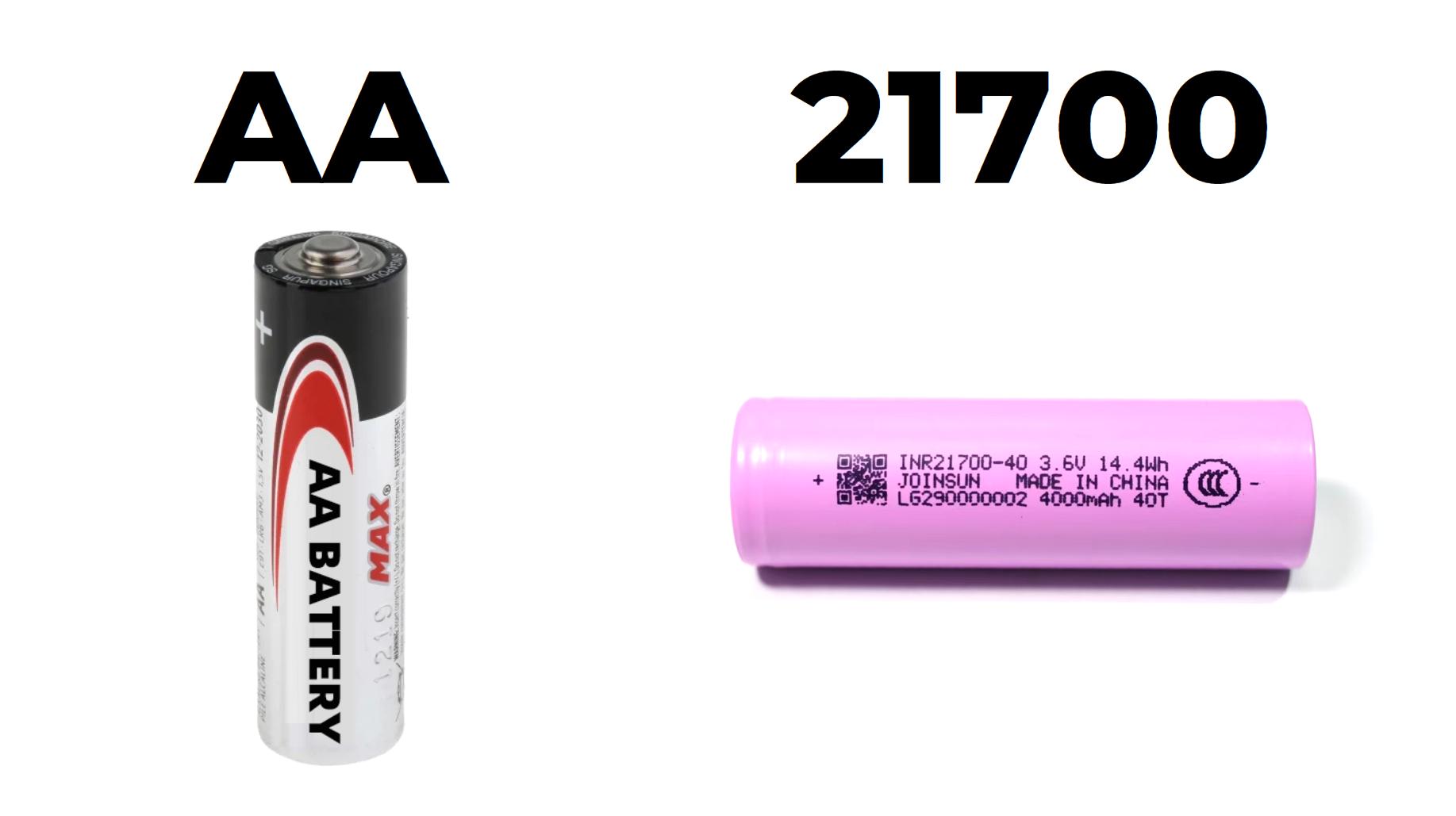 What is the Difference Between AA and 21700 Batteries?