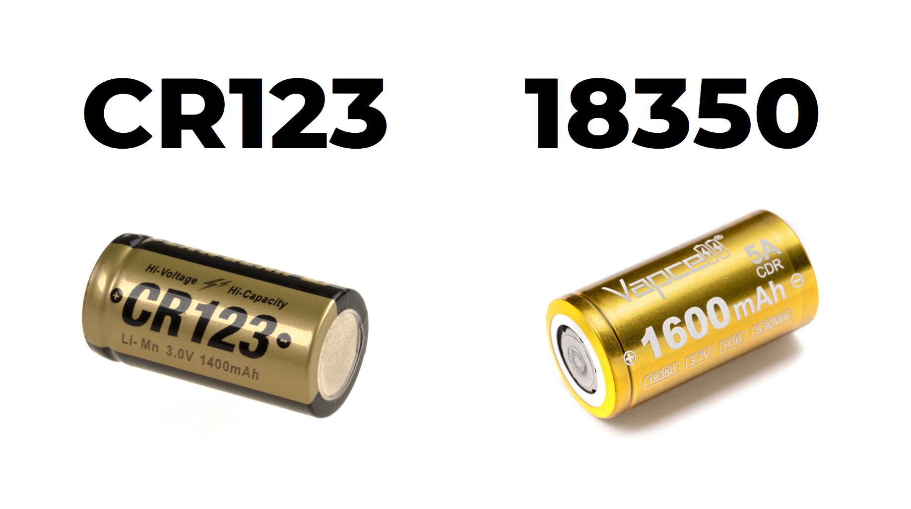 What is the Difference Between CR123 and 18350 Battery?