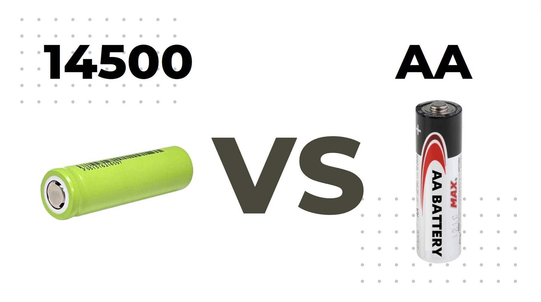 14500 vs. AA Batteries: Size, Voltage, and Performance