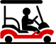golf cart man icon