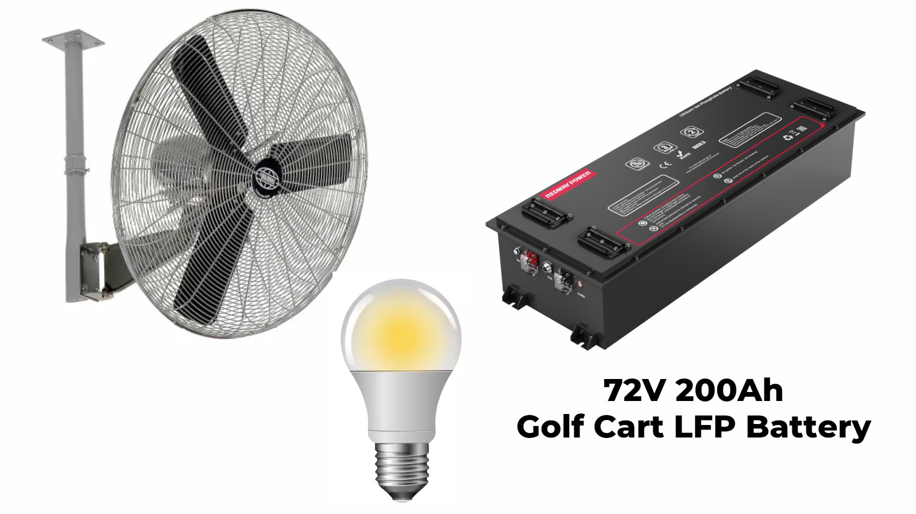 How Many Lights and Fans Can Run on a 72V 200Ah Battery?