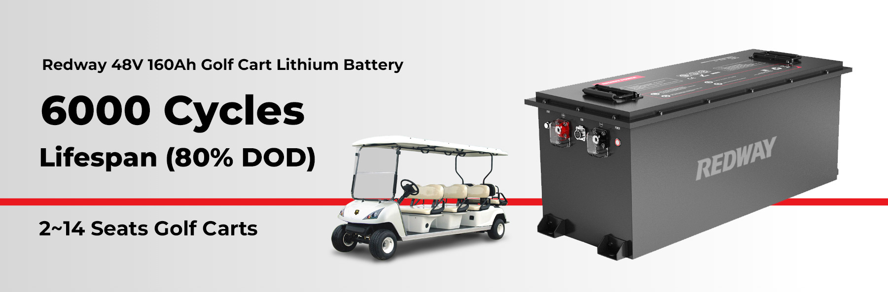 How many cycles can this battery last? redway 48V 160Ah lithium Golf Cart Battery 6000 cycles