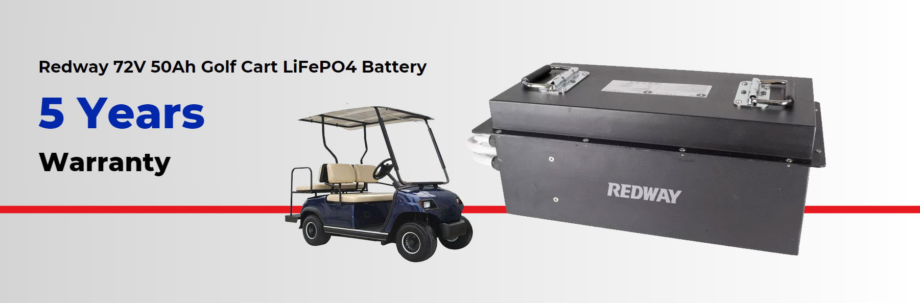 How long is the warranty for this battery? redway 72V 50Ah Lithium Golf Cart Battery