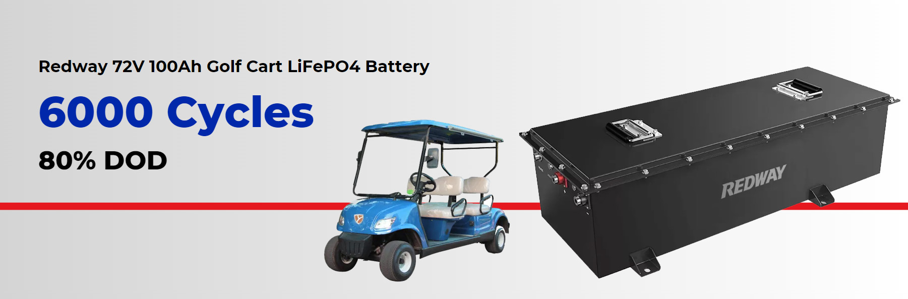 How many cycles can the battery last? redway 72V 100Ah Lithium Golf Cart Battery