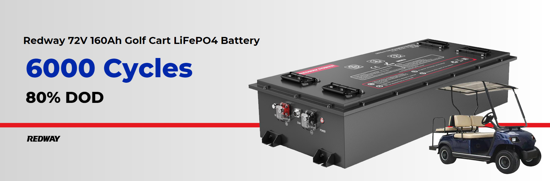 What is the expected cycle life of this battery? redway 72V 160Ah LiFePO4 Golf Cart Battery