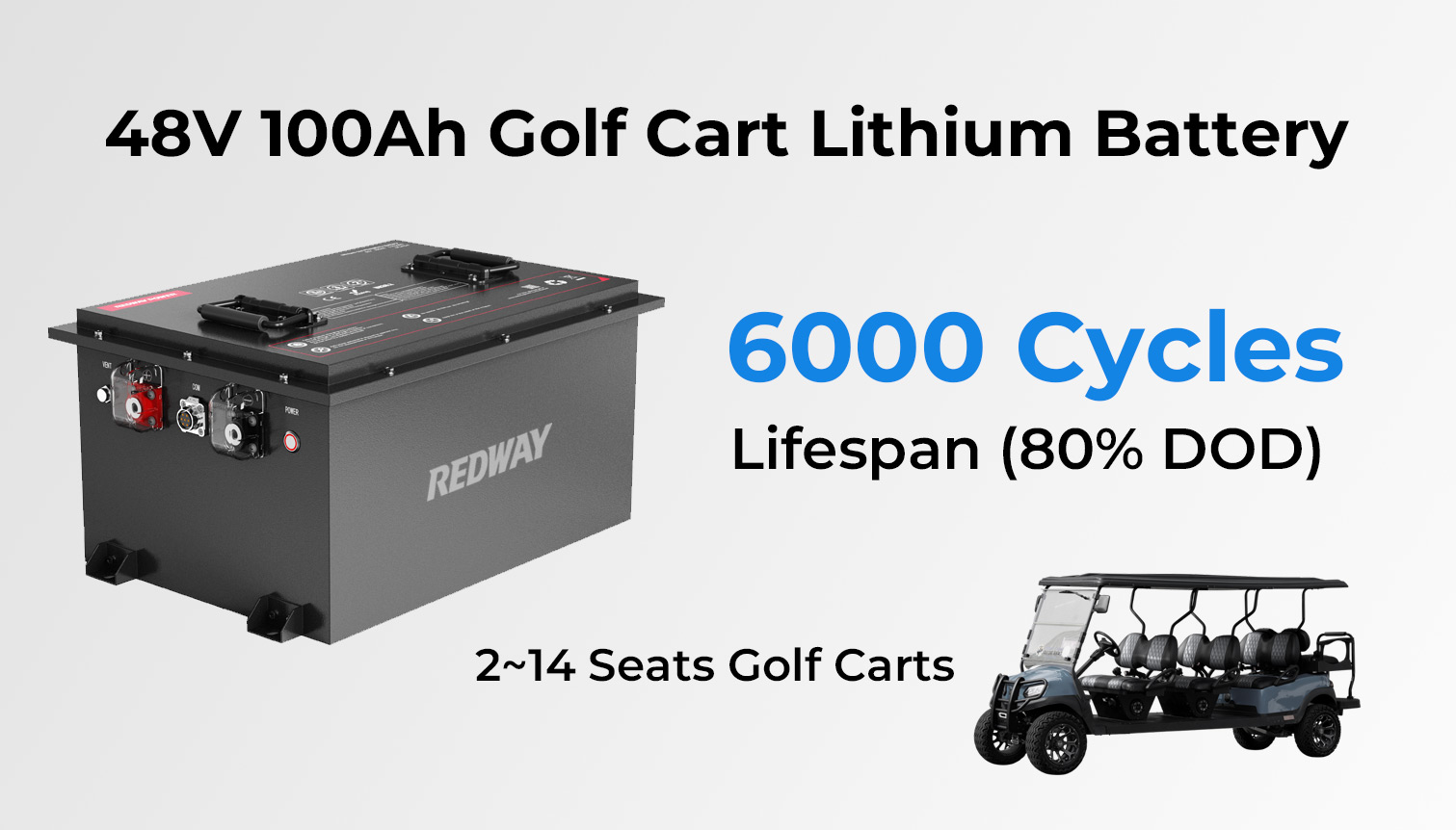 What is the cycle life of the battery? redway 48V 100Ah Golf Cart Lithium Battery