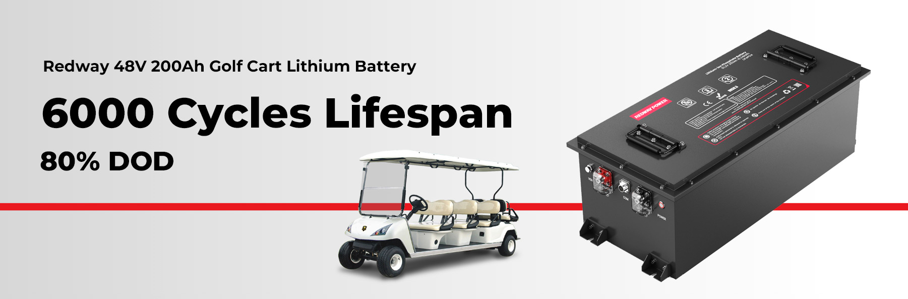 What is the expected cycle life of this battery? redway 48V 200Ah LiFePO4 Golf Cart Battery