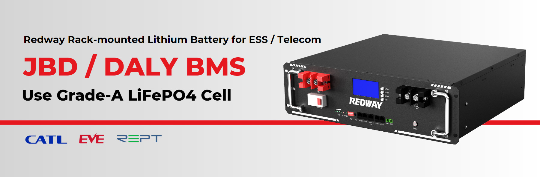 How does the battery perform in terms of safety features? redway PM-LV5150-3U 51.2v 50ah server rack lithium battery