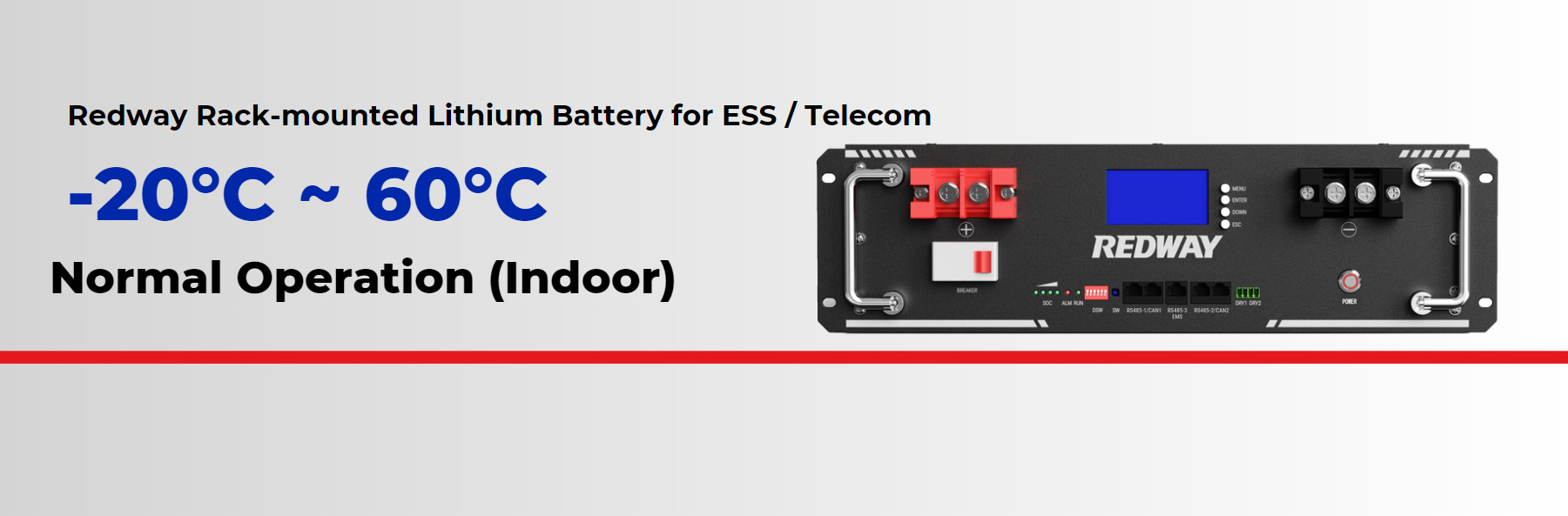 Can this battery be used in extreme temperature conditions? redway PM-LV48100-3U 48v 100ah server rack lithium battery