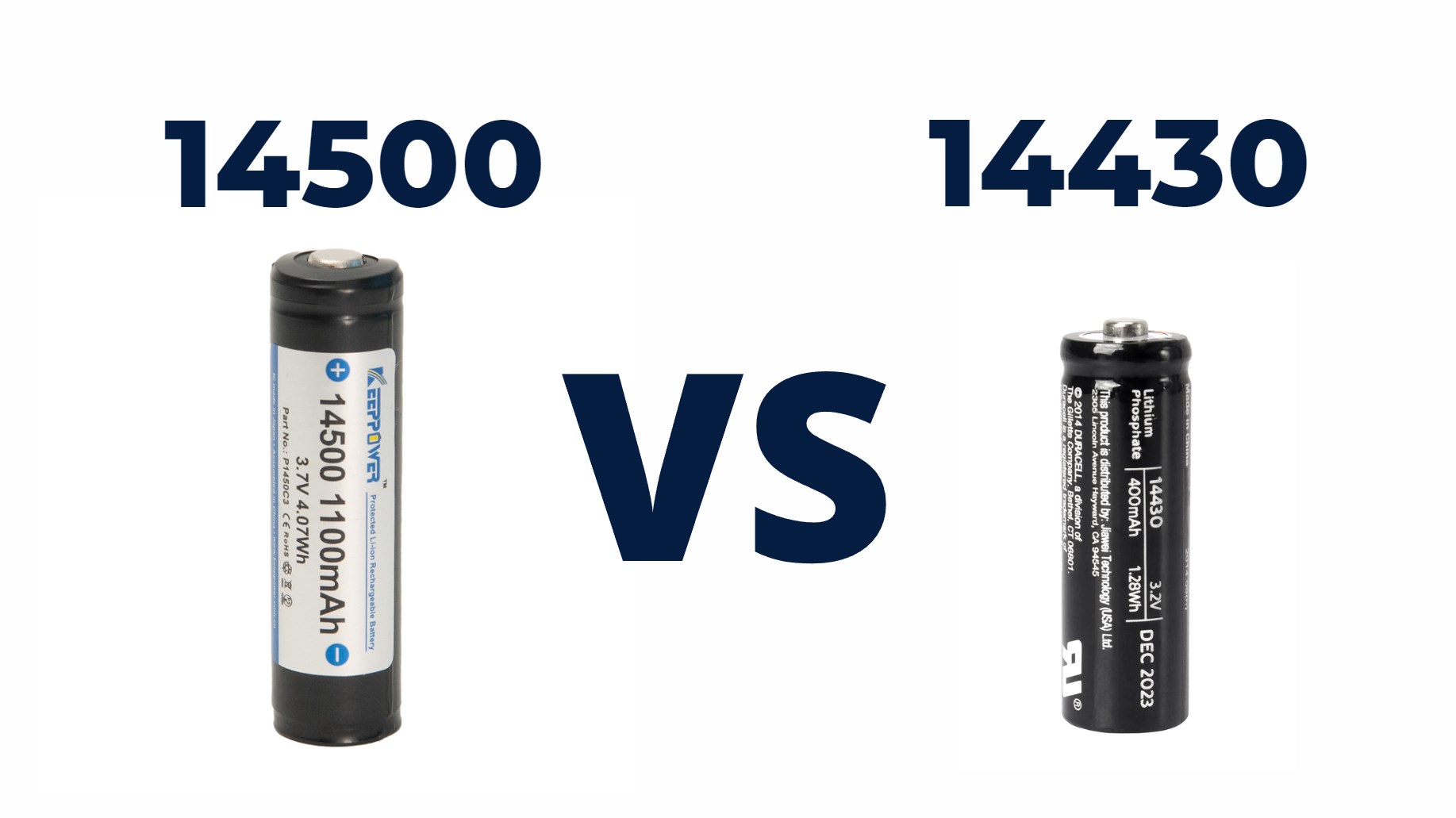 How Do the Capacities of 14500 and 14430 Batteries Compare?